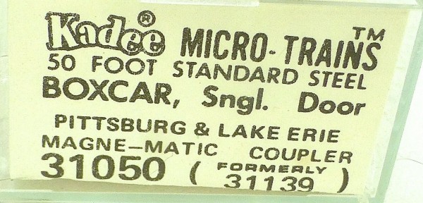 50´ Standard Boxcar PITTSBURGH ERIE 23029 Micro Trains Line 31050 N 1:160 C å*