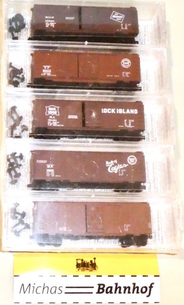 Micro Trains Line 22182 30 Y N Scale Commerative 5-pack 40&#039; Box Car N 1:160 +08å