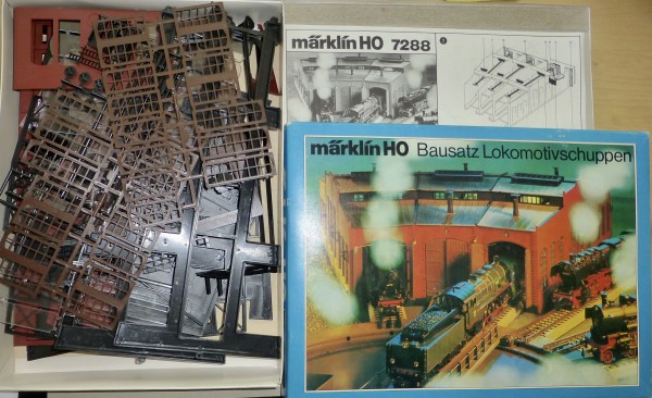 Märklin 7288 Bausatz Lokomotivschuppen ungebaut Lokschuppen H0 1:87 OVP HR4 å