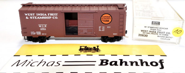 Micro Trains Line 20630 40&#039; Standard Boxcar West India Fruit 101 N 1:160 m10 å