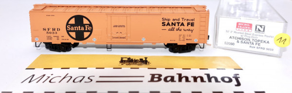 Micro Trains Line 52050 52&#039; Riveted Reefer Santa Fe 5033 N 1:160 g11 å
