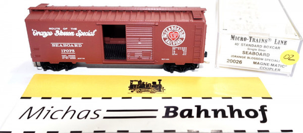 Micro Trains Line 20026 40&#039; Standard Boxcar Seaboard 17075 N 1:160 m02 å