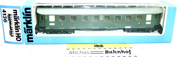 Märklin 4136 Schnellzugwagen der DRG 3. Kl. H0 1:87 OVP Lj5 å