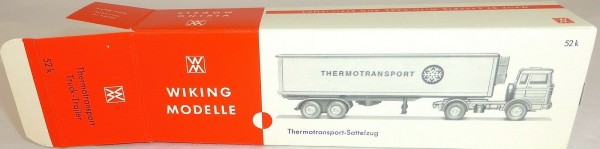 Thermotransport Truck Trailer Sattelzug Karton leer Wiking 52k å *