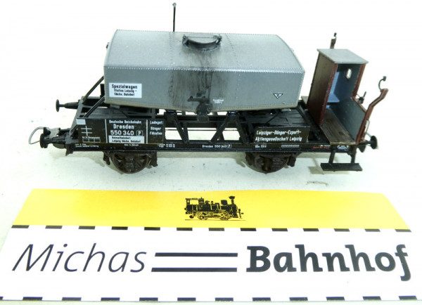 Peter's Modelbouw Fäkalienwagen Spezialwagen Station Lelpzlg - Sichs. Bahnhot H0 1:87 HR2 å
