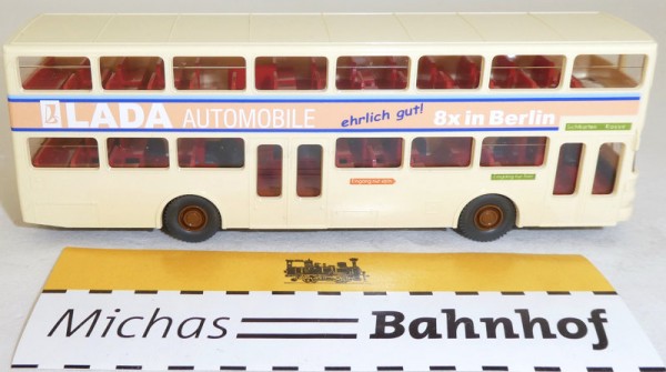 LADA Automobile BVG Doppeldecker MAN SD 200 aus WIKING Bus 1:87 H0 HK4 å