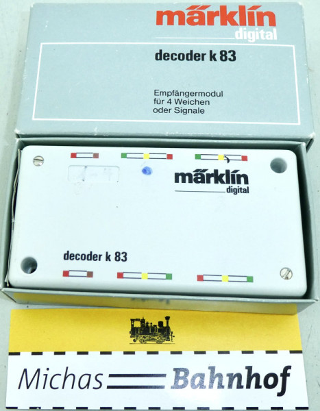 Märklin 6083 decoder k83 Empfängermodul für 4 Weichen oder Signale OVP HU4 å