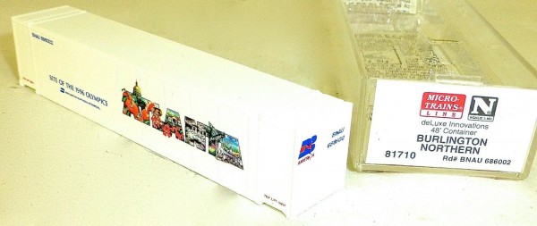 Micro-Trains Line 81710 BURLINGTON NORTHERN Olympics 48&#039; Container N 1:160 X å*