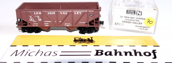 Micro Trains Line 57030 33' Twin Bay Hopper Lehigh Valley 14154 N 1:160 g70 å