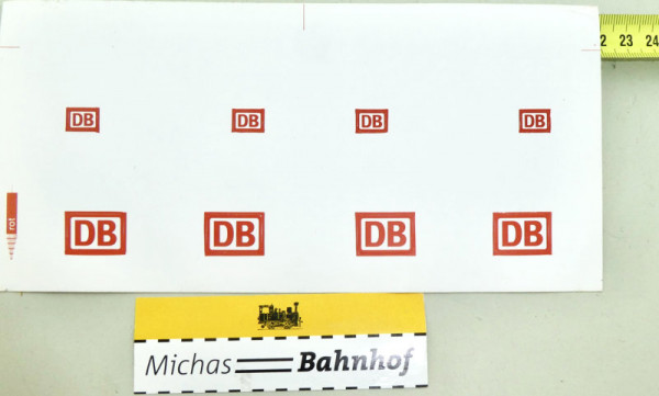 Aufkleber 8x DB Logo Deutsche Bundesbahn #AB KG4å