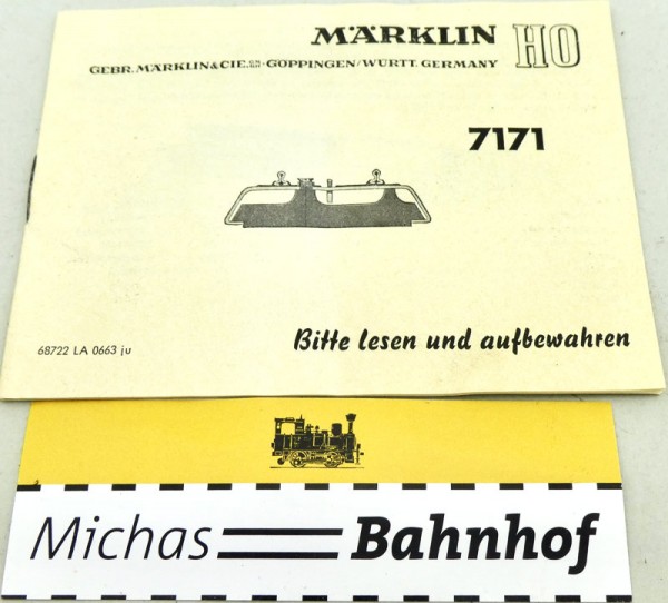 Anleitung 7171 Märklin 68722 LA 0663 ju LG3 å