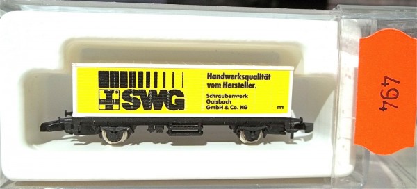 SWG Schrauben Containerwagen Kolls 89704 Märklin 8615 Spur Z 1/220 *494* # å