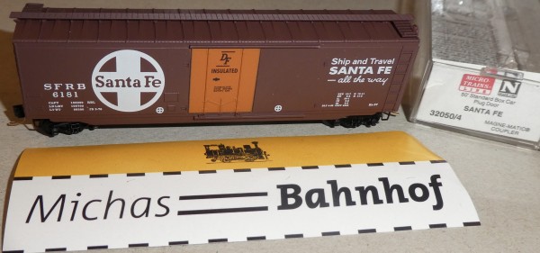 Santa Fe SFRB 6181 50&#039; St Box Car Micro Trains Line 32050/4 1:160 ø33 å