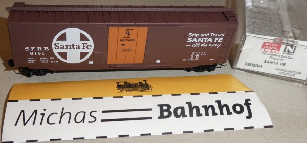 Santa Fe SFRB 6181 50&#039; St Box Car Micro Trains Line 32050/4 1:160 ø33 å