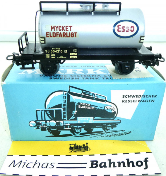 Märklin 4524 MYCKET ELDFARLIGT Esso Kesselwagenl H0 1:87 OVP blau HB3 å