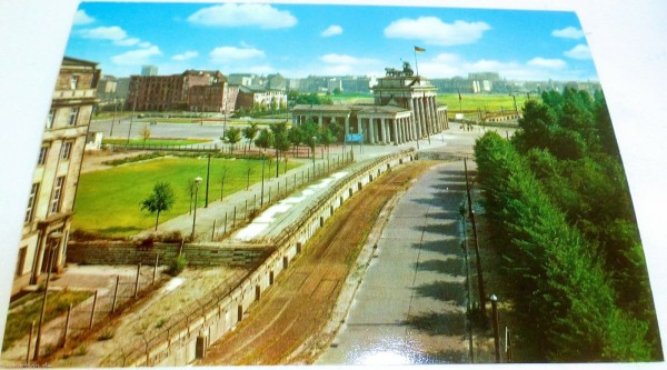 Todesstreifen Mauer Brandenburger Tor Berlin Ansichtskarte 50er 60er Jahre 51 å