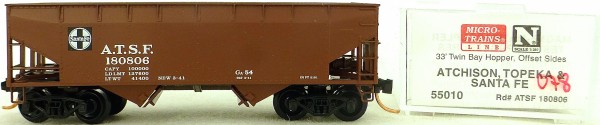 Micro Trains Line 55010 A.T.S.F. 180806 33&#039; Twin Hopper OVP 1:160 #K078 å