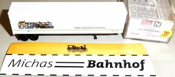 BN Intermodal St Paul 45&#039; Van Trailer Micro Trains Line 67130 N 1:160 ¡39 å