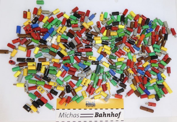 Bananenstecker Stecker Muffen Konvolut 300 g Gramm bunt gemischt HF5 å