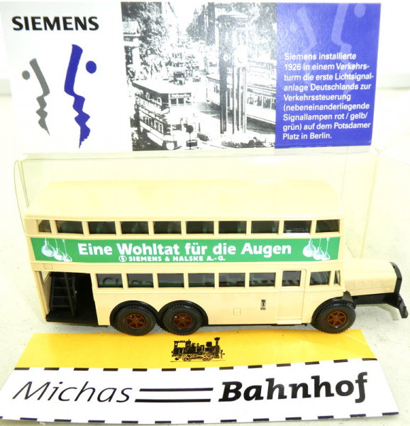 Wiking Siemens &amp; HALSKE Bus Werbemodell H0 1:87 HS3 å