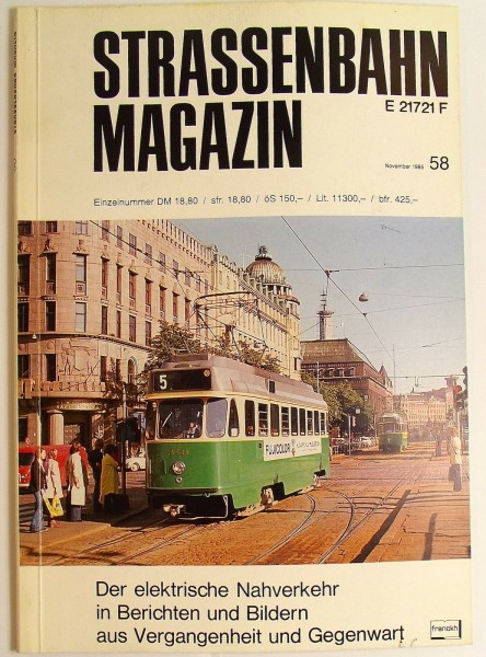 Straßenbahn Magazin Heft 58 November 1985 S.241-320 Franckh&#039;sche Verlagshandlung