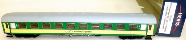 PKP Reisezugwagen Przewozy Regionalne hellgrün beige Heris 17025-3 H0 NEU LF1 µ*