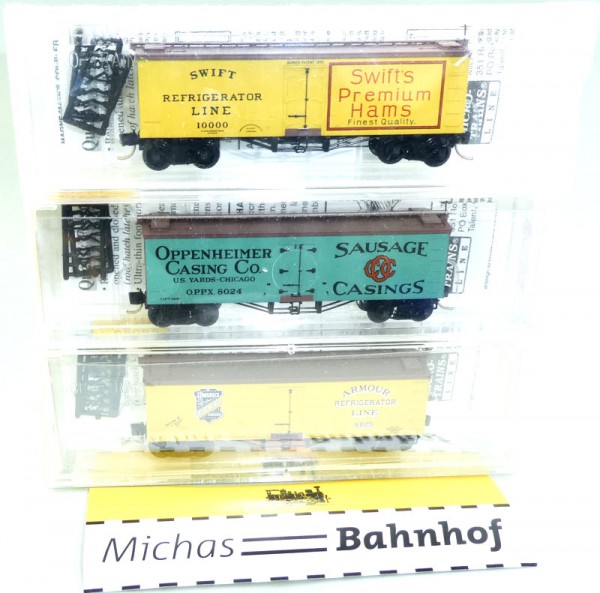 Meat Packersl Micro Trains Line Chicago 34’ ce Reefer 3tlg 58072 N 1:160 ß03 å