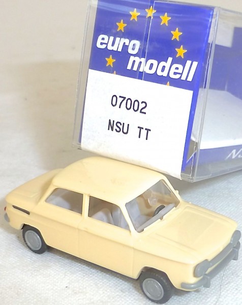 NSU TT PKW beige IMU/EUROMODELL 07002 H0 1/87 OVP #LL 1å