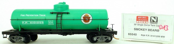 Micro Trains Line 65540 Smokey Bear 39&#039; Single Dome Tank Car 1:160 OVP #i013 å