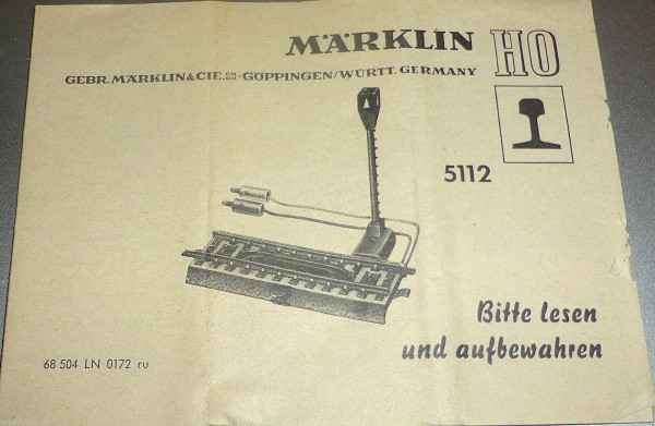 Anleitung Märklin 5112 68 504 LN 0172 ru å