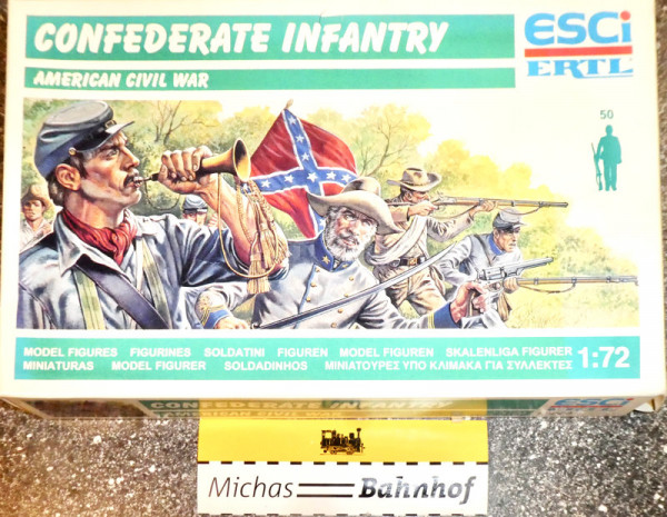 Ertl ESCI P-223 CONFEDÉRATE INFANTRY AMERICAN CIVIL WAR 1:72 HS6 å