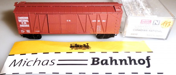 CN 582593 40&#039; Standard Box Car Micro Trains Line 40010 1:160 OVP R163 å