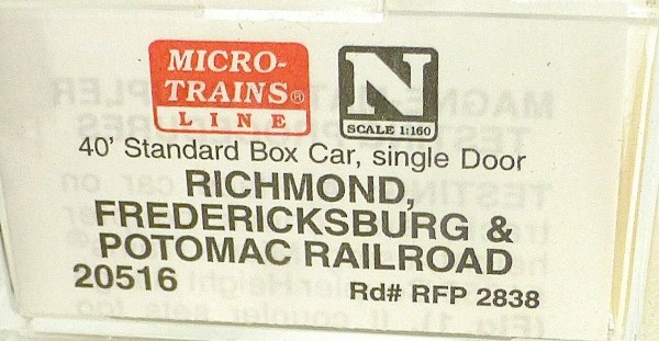 40´ St Boxcar RF &amp; P 2838 Micro Trains Line 20516 1:160 D å *