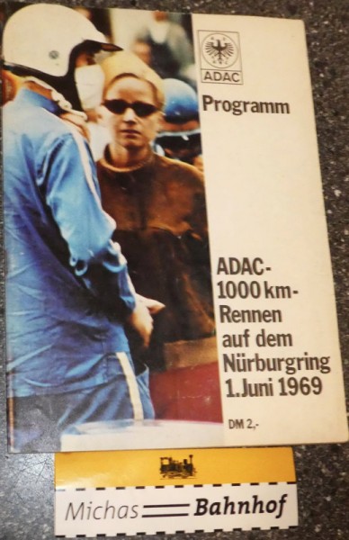 ADAC- 1000 km- Rennen 1969 Nürburgring PROGRAMMHEFT HA2 å