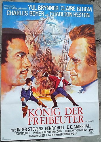 König der Freibeuter Brynner Charlton Heston Filmplakat