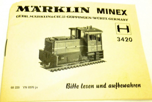 3420 Anleitung Märklin Minex 68 220 YN 0370 ju å √