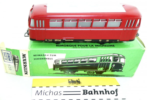 Märklin 4018 Schienenbus Beiwagen DB800 Licht H0 1:87 OVP HD6 å