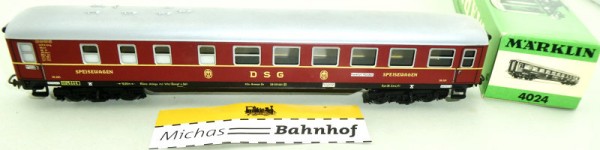 Märklin 4024 Speisewagen DSG Blech Original-Karton H0 1:87 OVP HU3 å