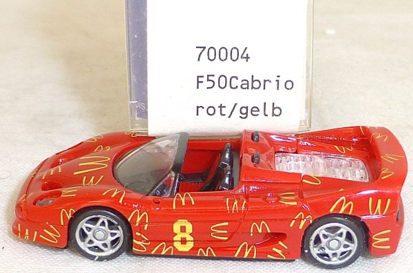F50 Ferrari Cabrio Mc Donalds rot gelb IMU EUROMODELL 70004 H0 1:87 OVP #LL1 å *