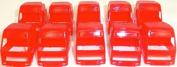 10 x LKW Fahrerhaus rot Ladegut Bastel Deco 1:87 H0 #LI6 å