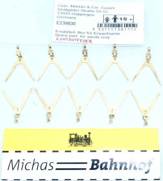Märklin Kontaktfeder 10 Stück H0 1:87 Art E239830 LF2 å