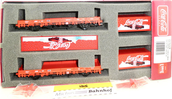 Lemke LC21038 Coca Cola Güterwagen Container H0 1:87 OVP KB3 å