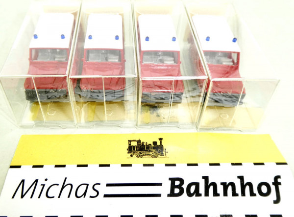 Wiking VRW (Ziegler) Feuerwehr 13609 4 Stück H0 1:87 KA2 å