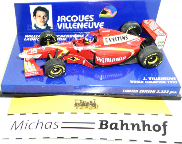 Pauls Model Art Williams F1 MECACHROME 1998 J. Villeneuve OVP 1:43 HK2 å