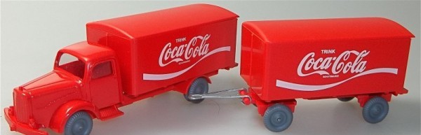 Coca Cola Mercedes 5000 Hängerzug rot rot IMU H0 1:87 #46# å