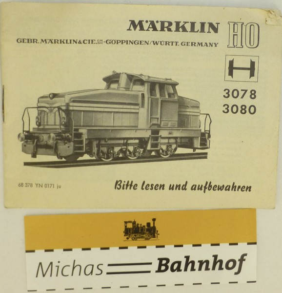 3078 3080 Märklin Anleitung 68 378 YN 0171 ju å