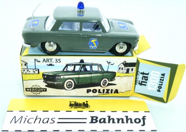 Fiat 1300 Polizia Mercury Collection Art 35 die cast Hachette 1:48 OVP HH2 µ