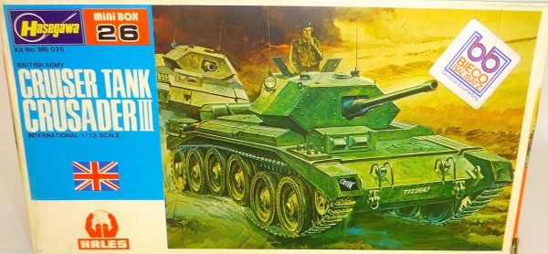 Cruiser Tank Crusader II British Army Hasegawa mini Box 26 MB 026 LF4 å