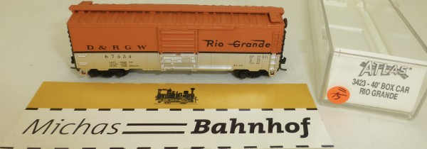 D&RGW Rio Grande 67534 40' Box Car Atlas 3423 N 1:160 #=15 å