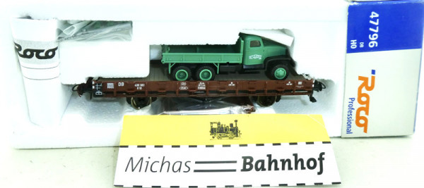 Roco 47796 Rungenwagen Schwarz Bau LKW 1:87 H0 OVP HC6 å